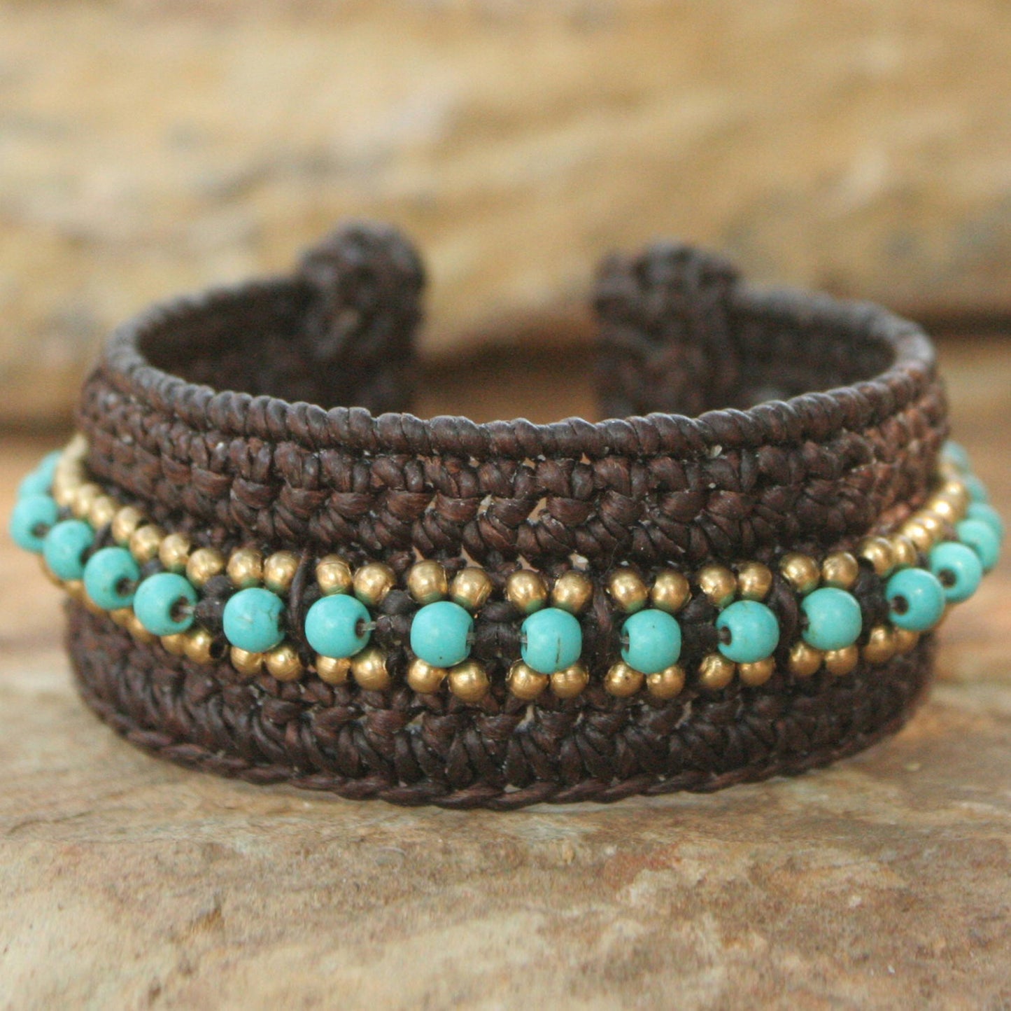 Thai Supreme Turquoise Colored Cuff Bracelet