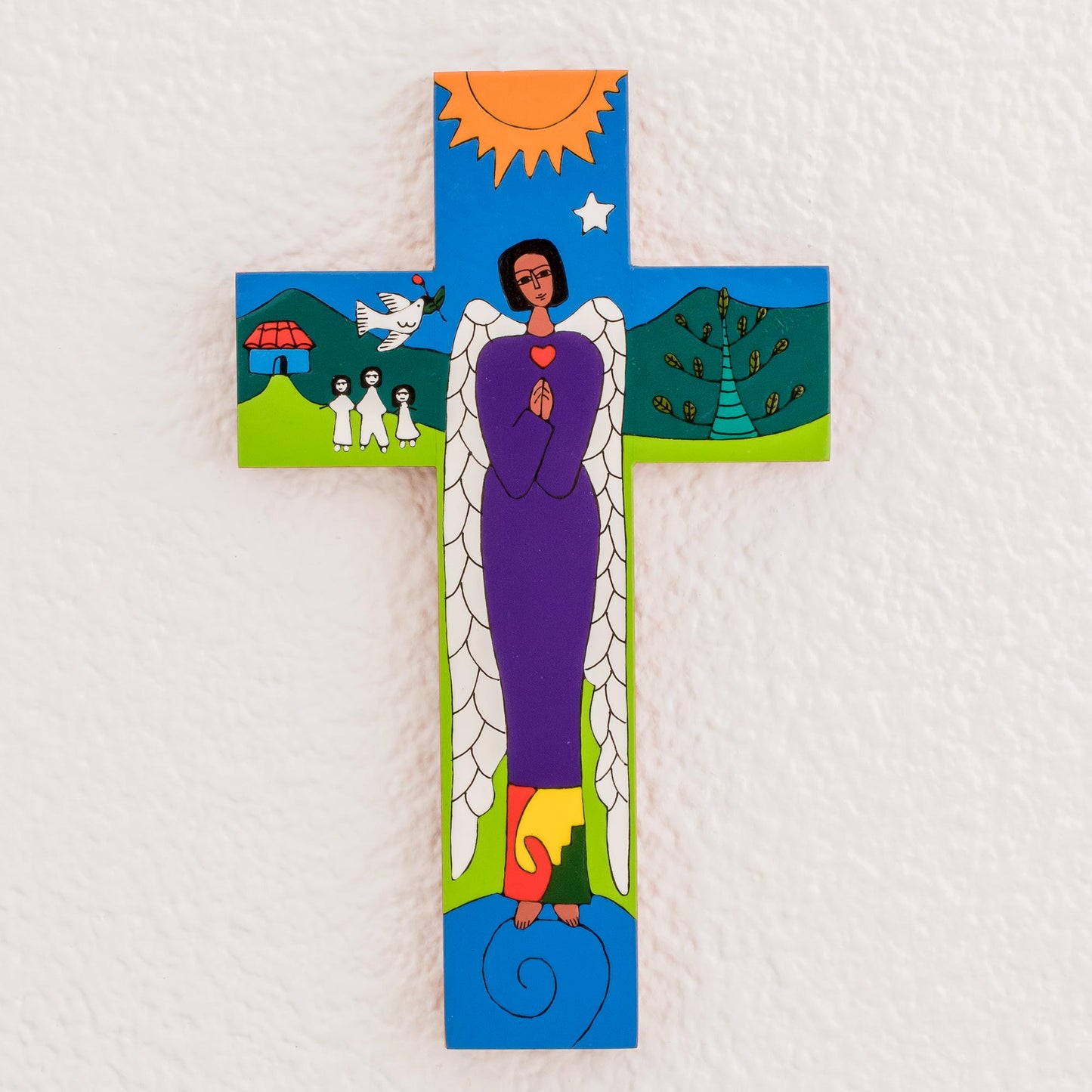 Angel Of Peace Religious Wall Cross