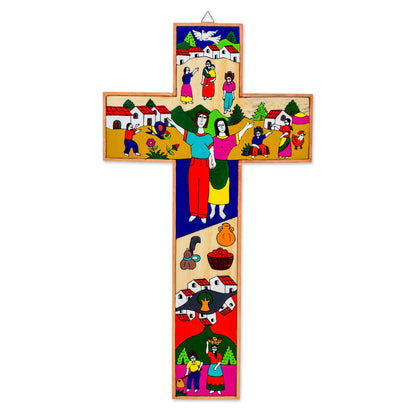 My Family Collectible Religious Wood Wall Cross