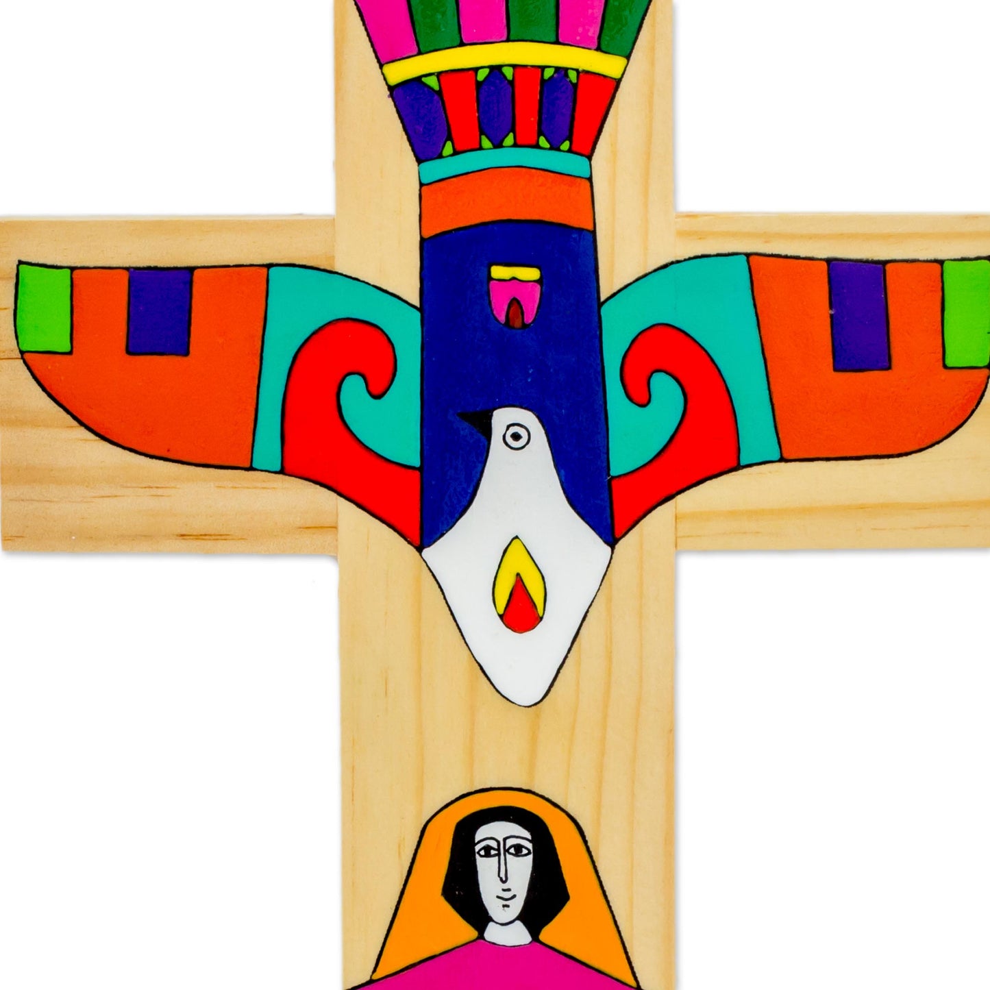 Holy Spirit Religious Wood Wall Cross