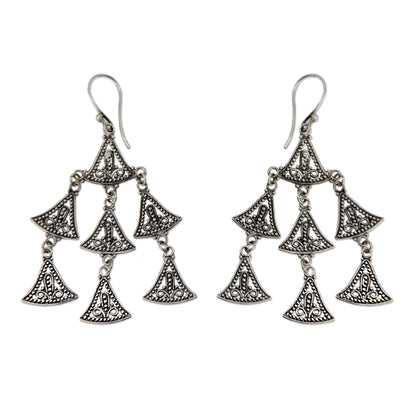 Java Belle Handmade Sterling Silver Chandelier Earrings