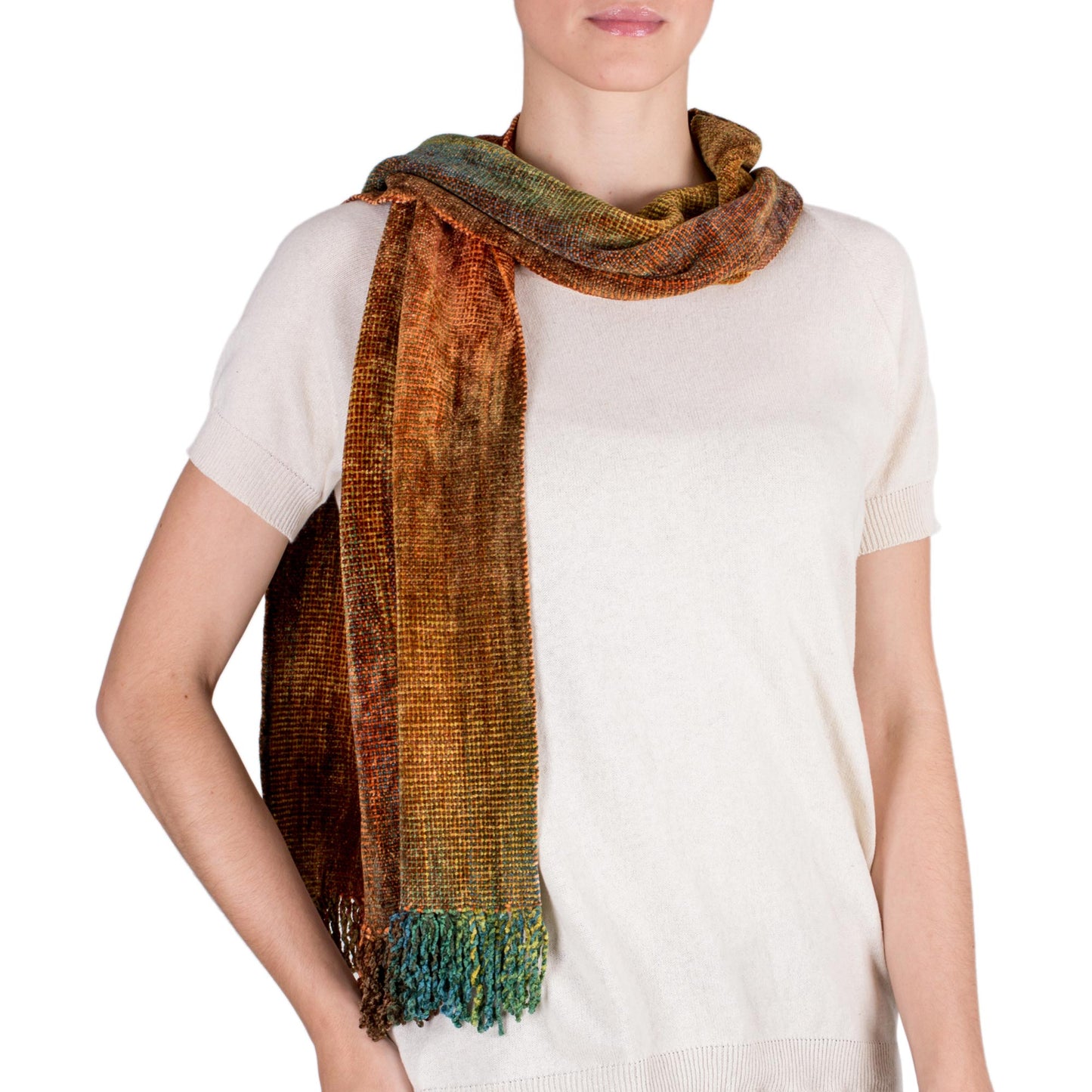 Autumn Breeze Bamboo Chenille Scarf