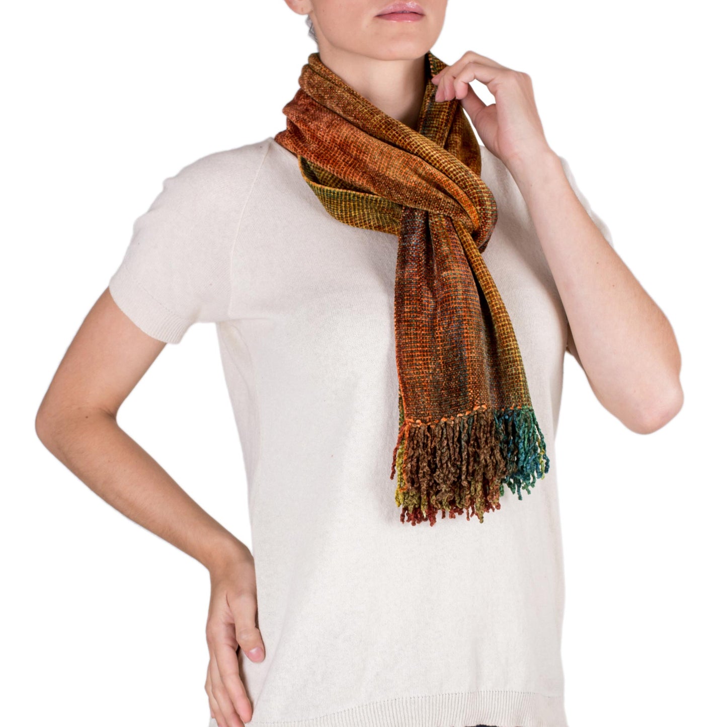 Autumn Breeze Bamboo Chenille Scarf