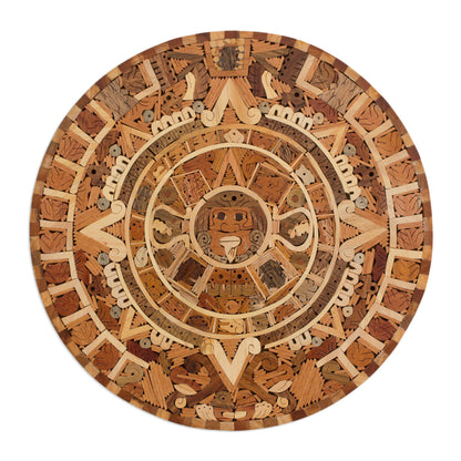 Aztec Calendar Central American Archaeological Wood Calendar