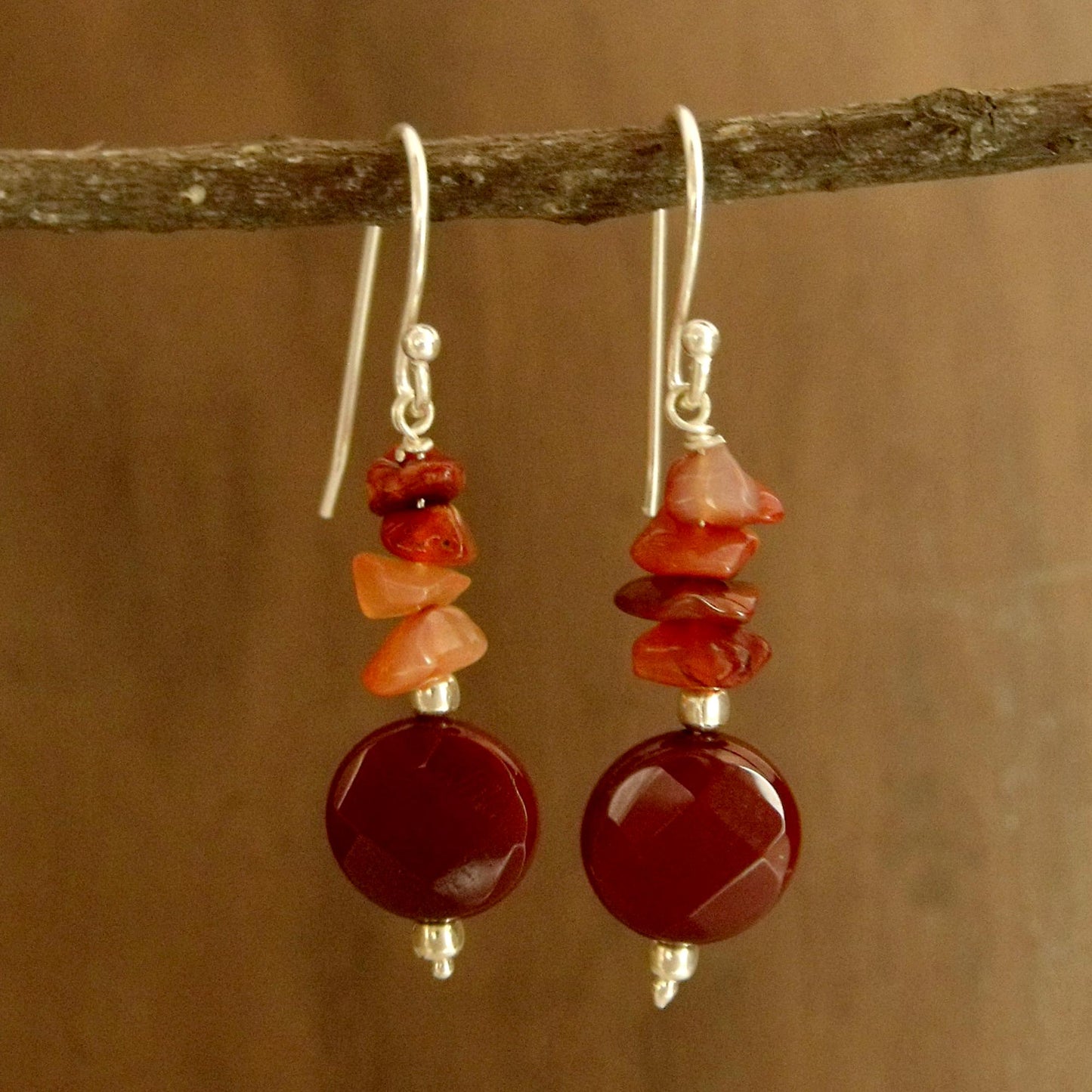 Radiant Sunset Sterling Silver Earrings