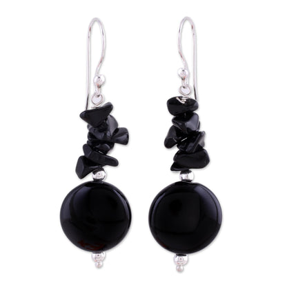 Midnight Charm Sterling Silver Earrings