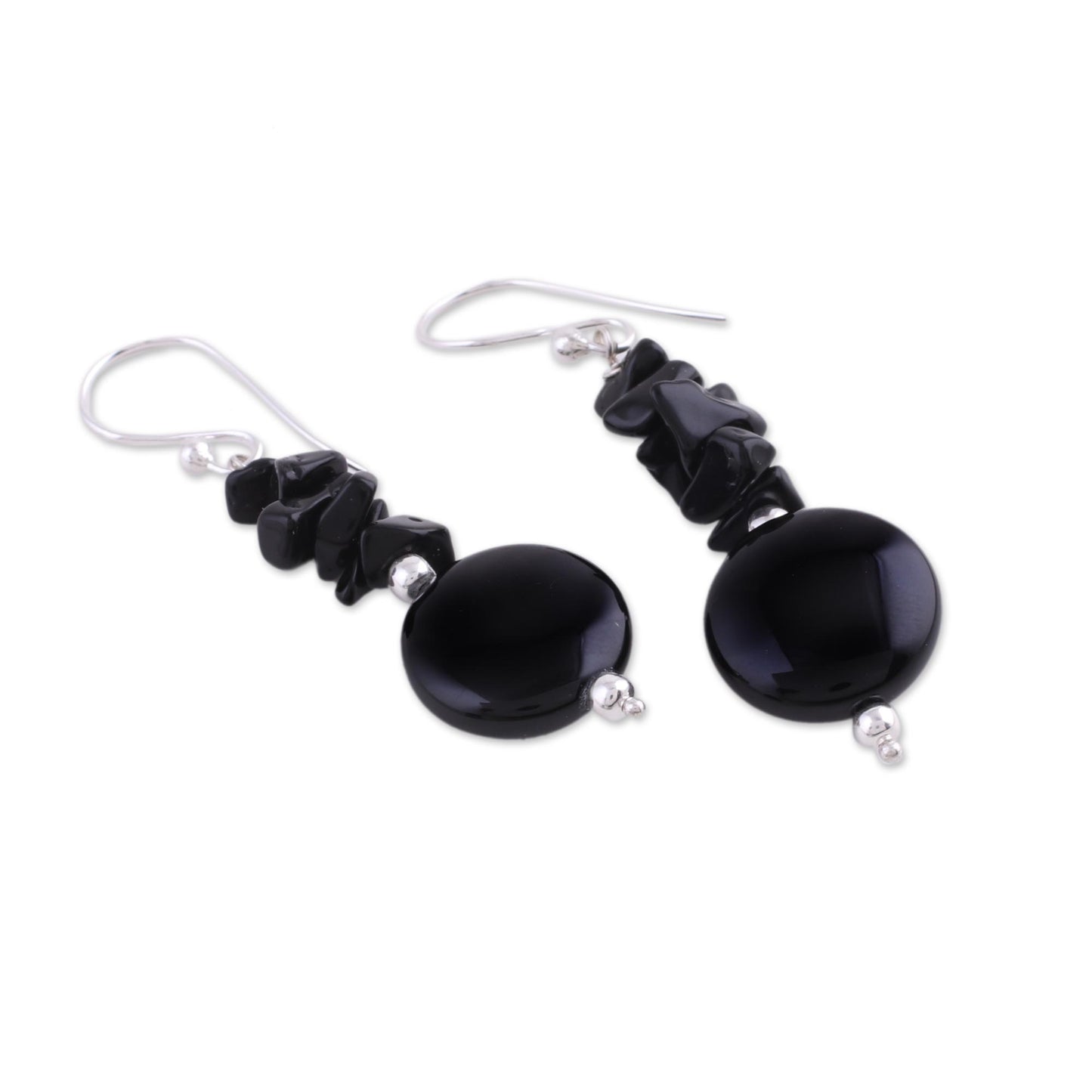 Midnight Charm Sterling Silver Earrings