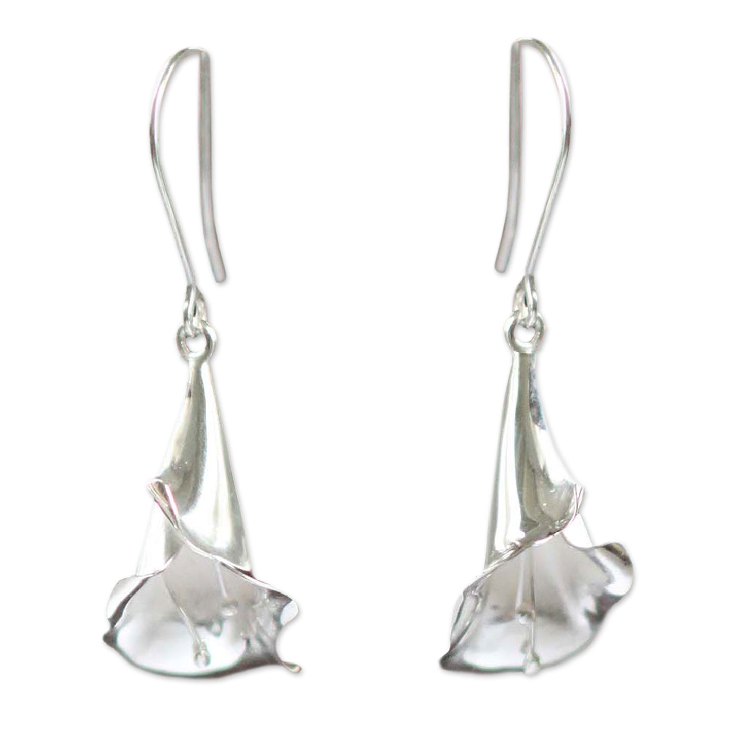 Magnificent Calla Flower Sterling Earrings