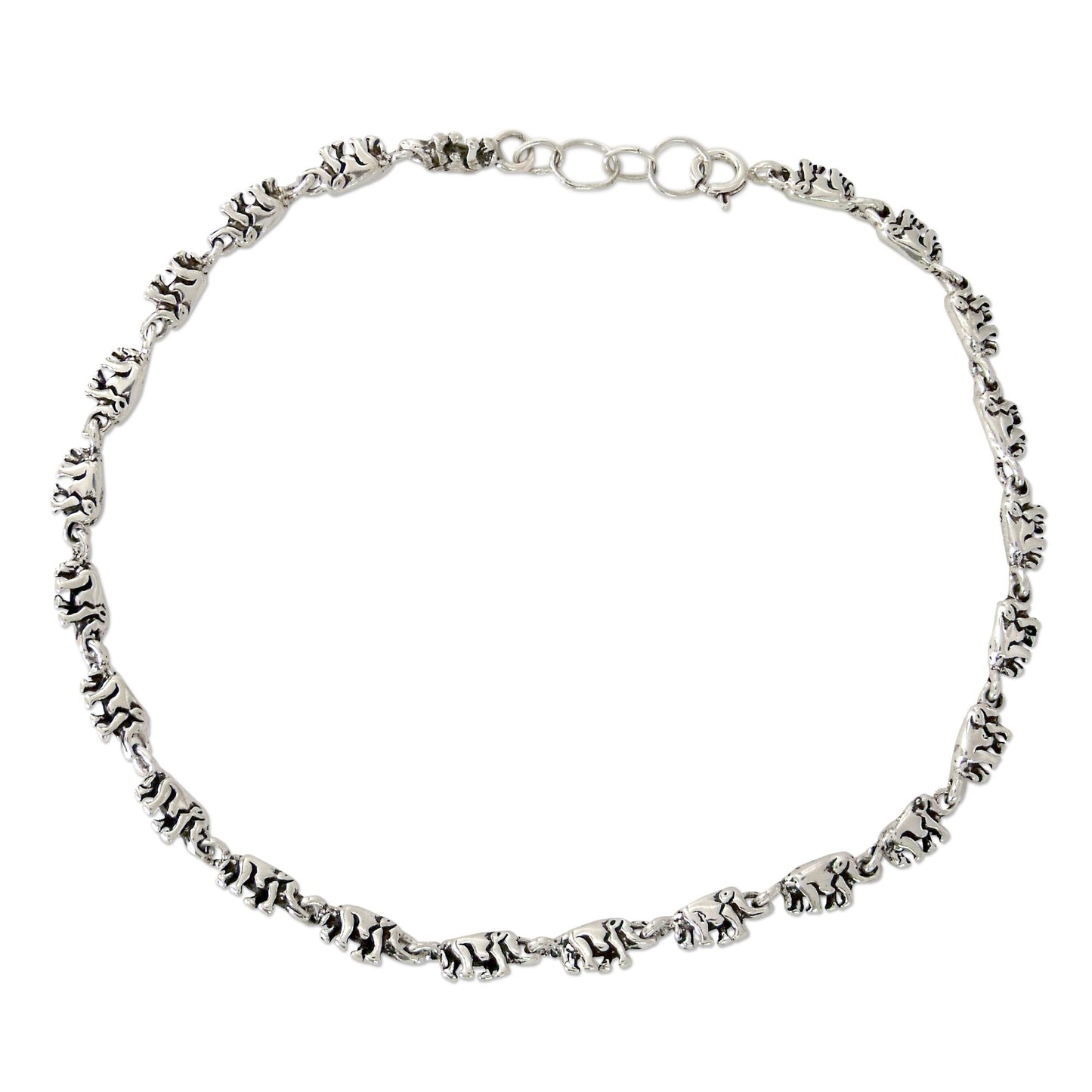 Elephant Parade Sterling Silver Link Anklet