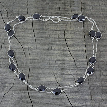 Duduma Majesty Onyx & Silver Necklace