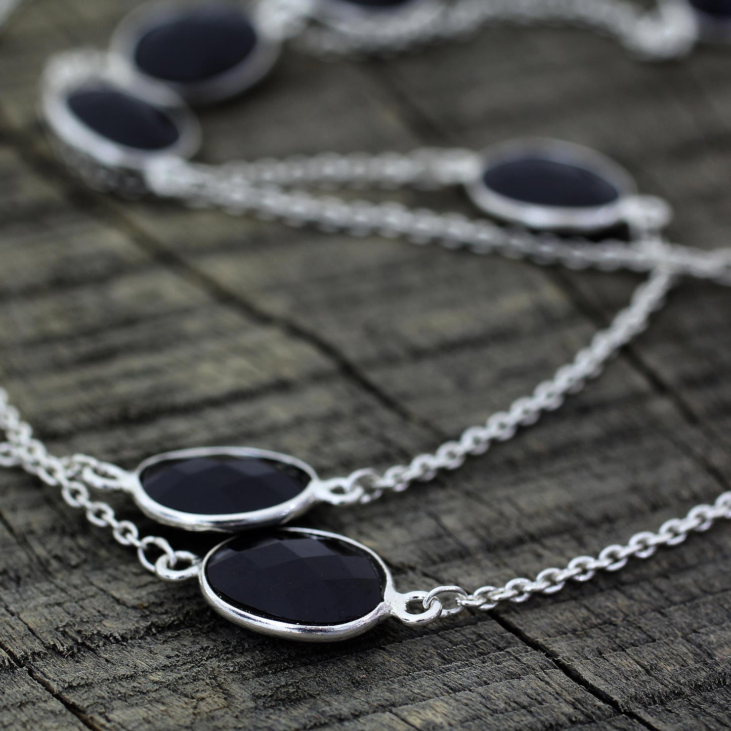 Duduma Majesty Onyx & Silver Necklace