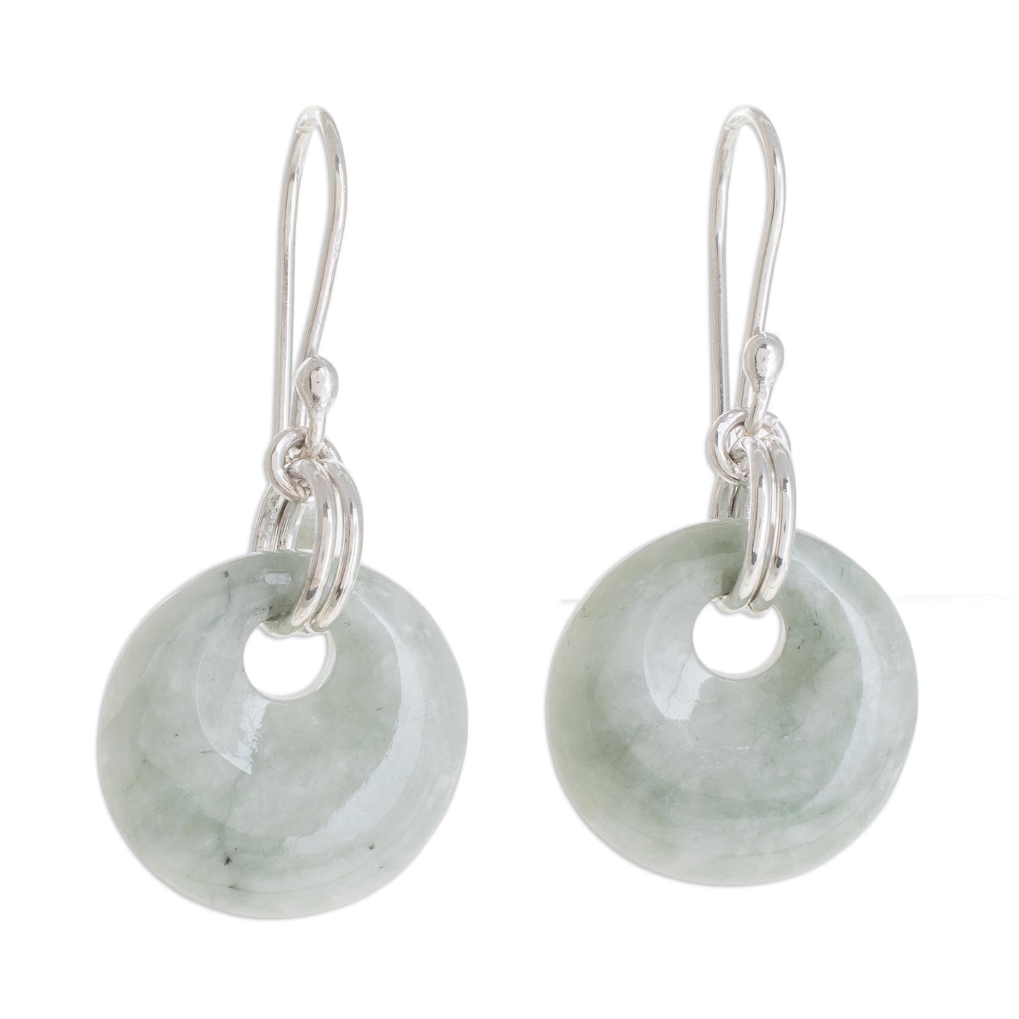 Maya Memory Silver & Jade Earrings