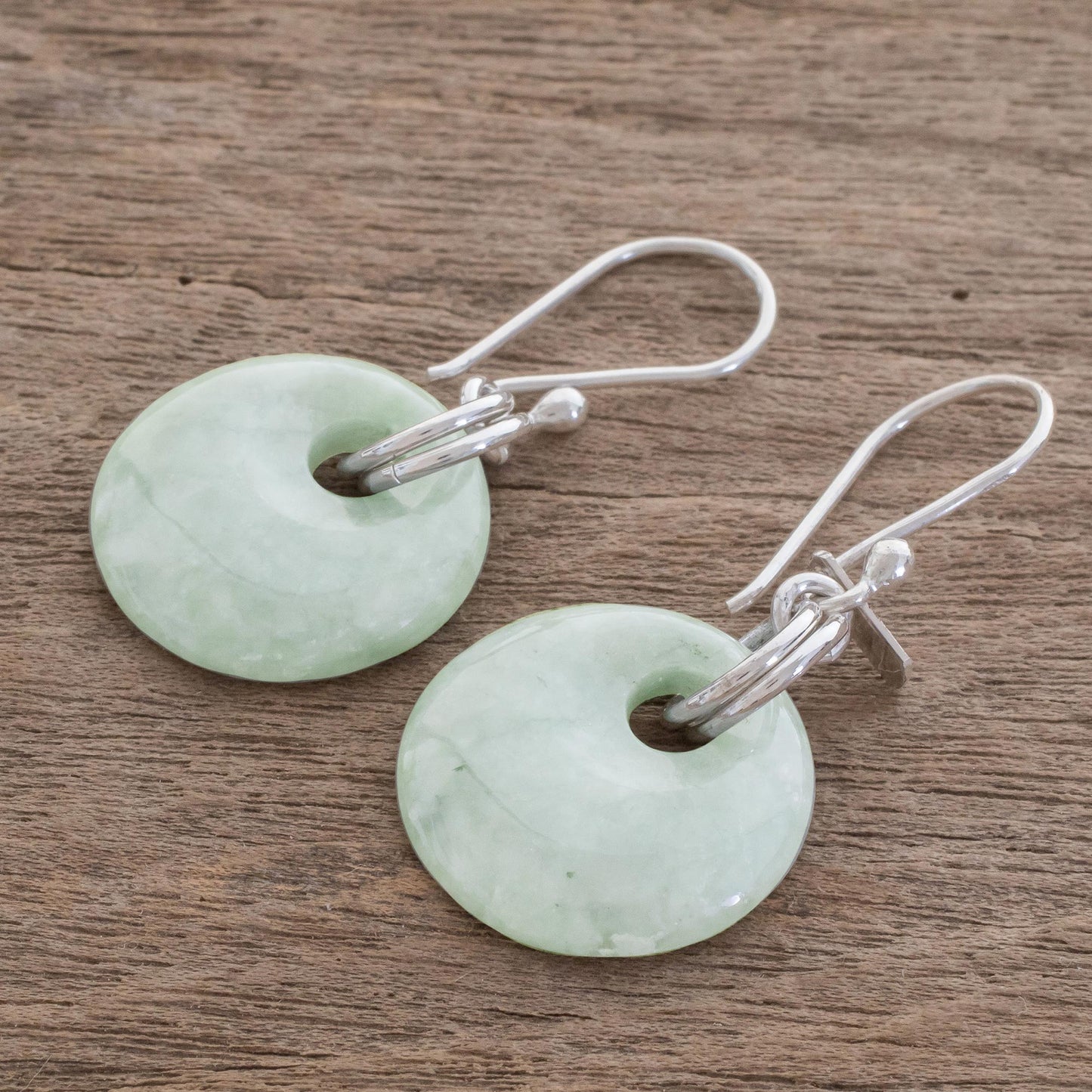 Maya Memory Silver & Jade Earrings