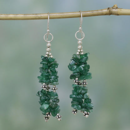 Rejoice Aventurine Beaded Waterfall Earrings