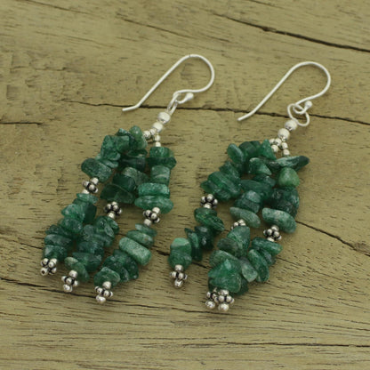 Rejoice Aventurine Beaded Waterfall Earrings