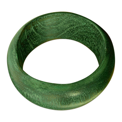 Green Mango Wood Bangle Bracelet