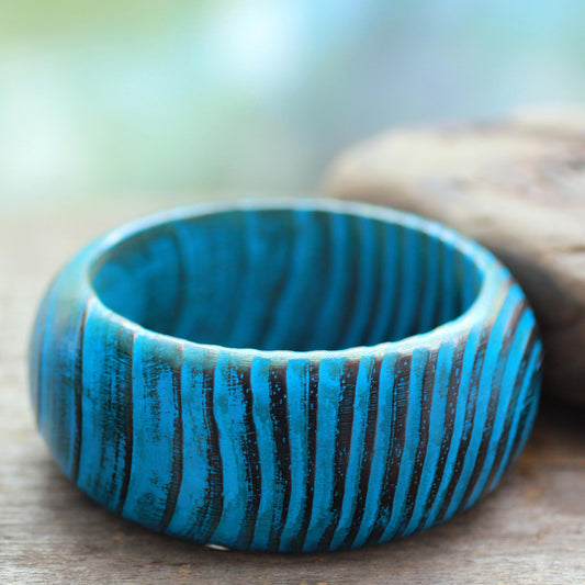 Ocean Empress Wood bangle bracelet