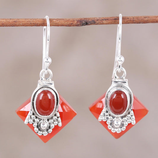 Delhi Sunset Multi-Gem Carnelian Earrings