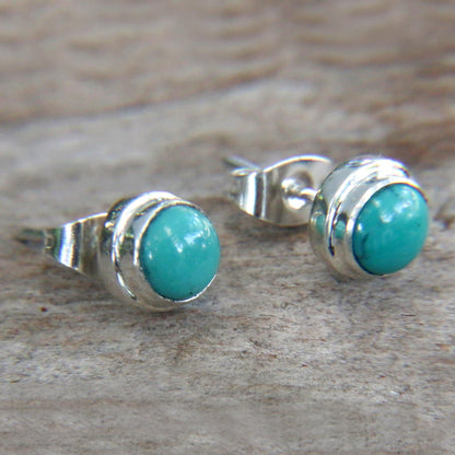 Blue Moon Turquoise Stud Earrings