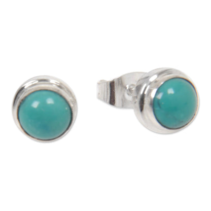 Blue Moon Turquoise Stud Earrings