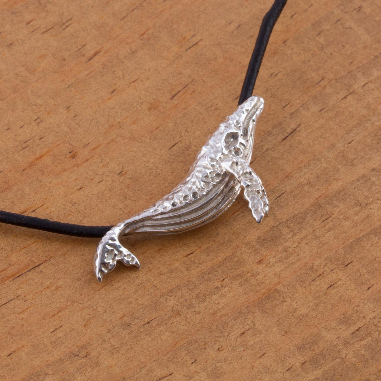 Great Gray Whale Sterling Silver Necklace