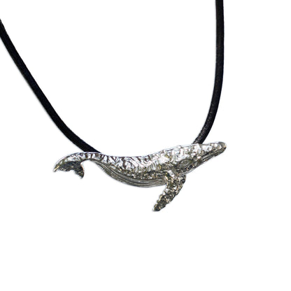 Great Gray Whale Sterling Silver Necklace