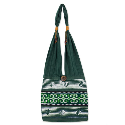 Lanna Forest Embroidered Thai Shoulder Bag