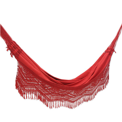 Red Rio Sensation Brazilian Cotton Hammock (Double)