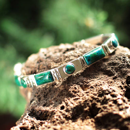 Sweetheart Chrysocolla wristband bracelet