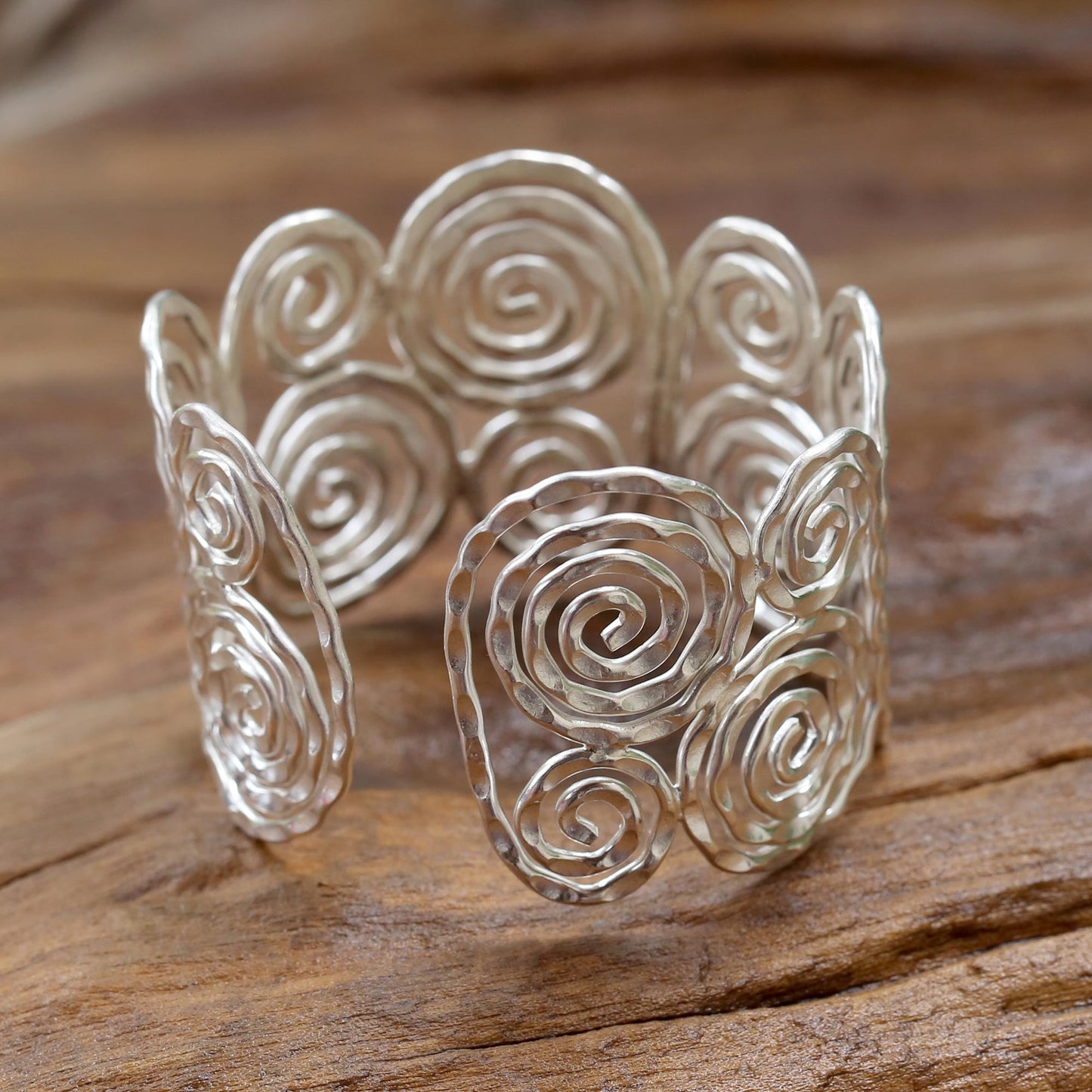 Tribal Universe Thai Sterling Silver Cuff Bracelet