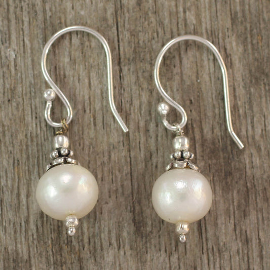 Mumbai Moonlight Pearl Dangle Earrings