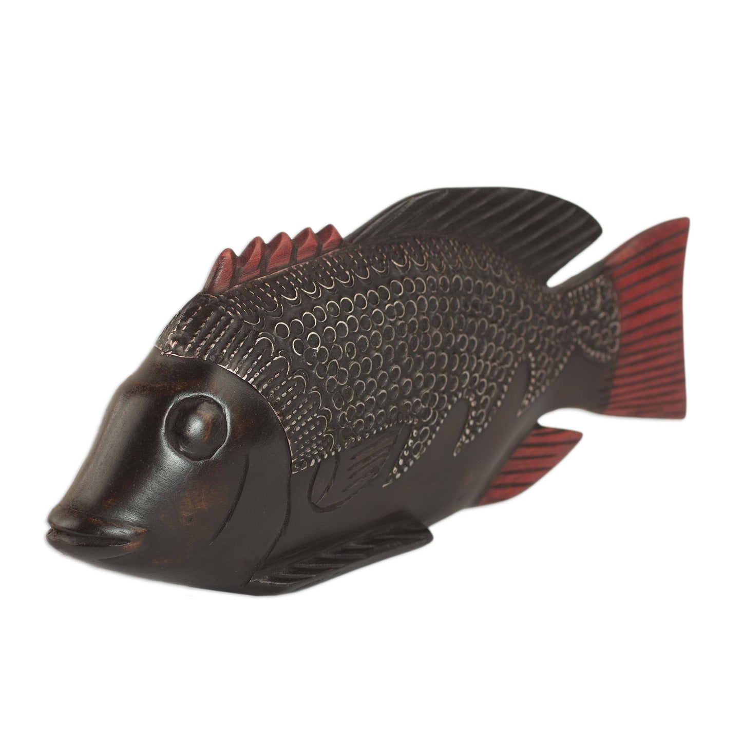 Ga Redfish Unique African Wood Sculpture