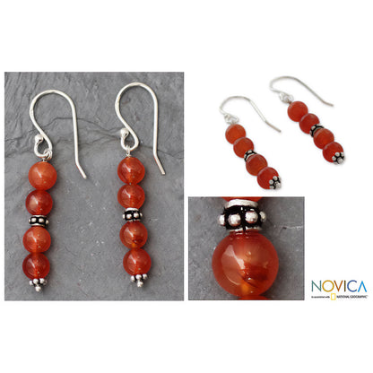 Pillars of Energy Carnelian Earrings