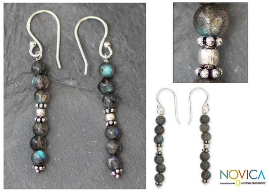 Pillars of Intuition Labradorite Earrings