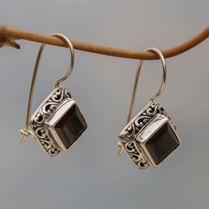 Ubud Goddess Garnet Earrings