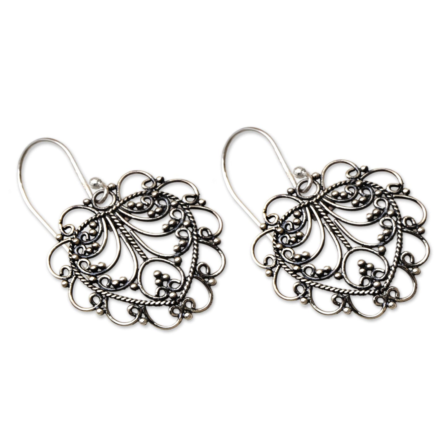 Valentine Vine Sterling Silver Heart Earrings