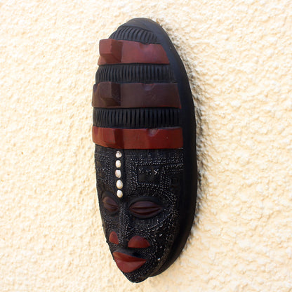 Akan Blessing African wood mask