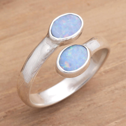 Close to You Unique Indonesian Sterling Silver and Opal Wrap Ring