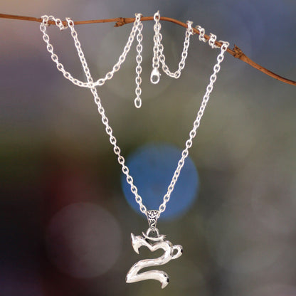 Sanskrit Om Men's sterling silver necklace