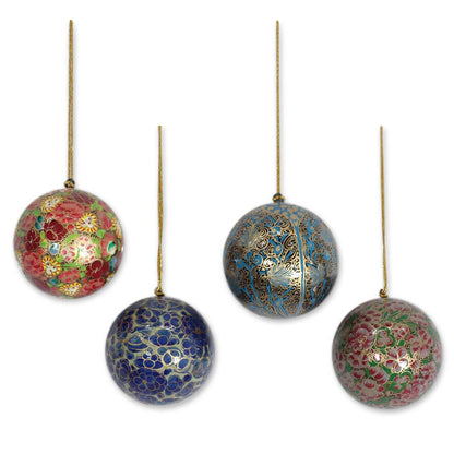 Mughal Celebration Papier Mache Holiday Ornaments