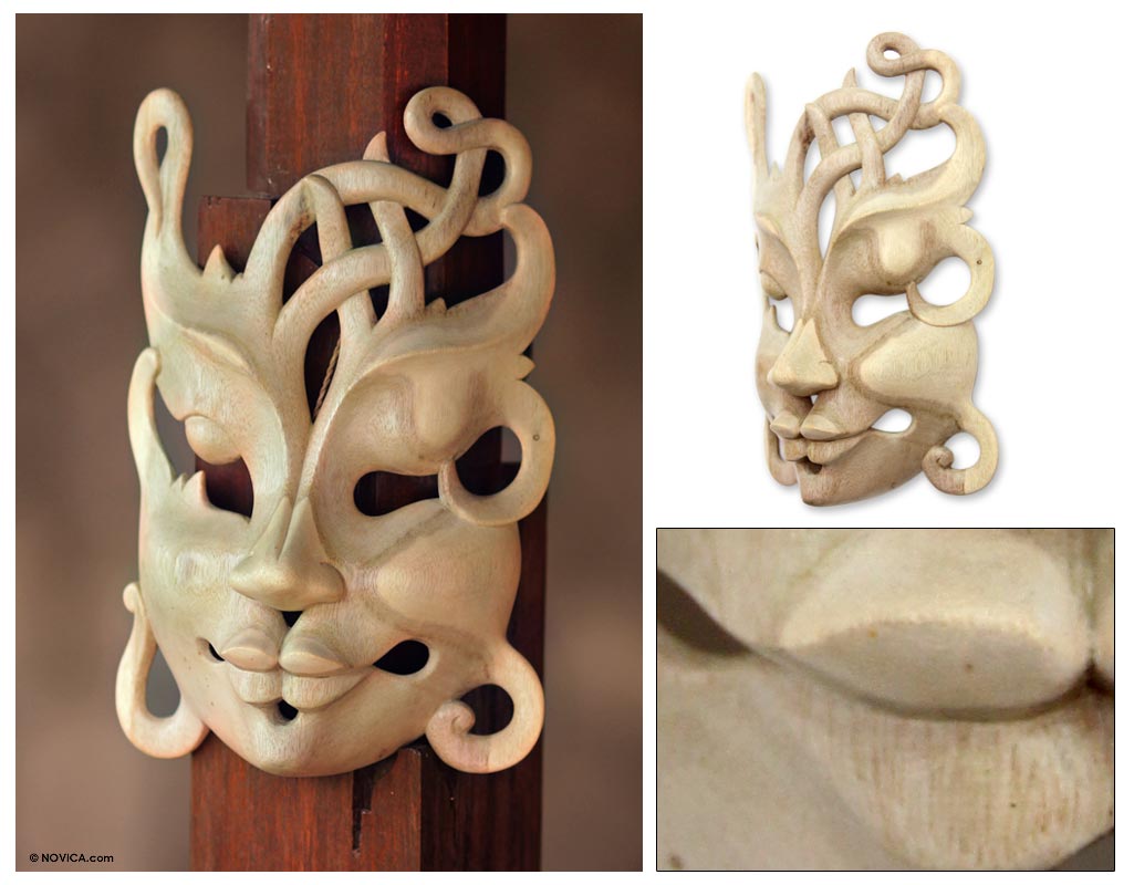 Sensuous Hand Crafted Modern Wood Mask