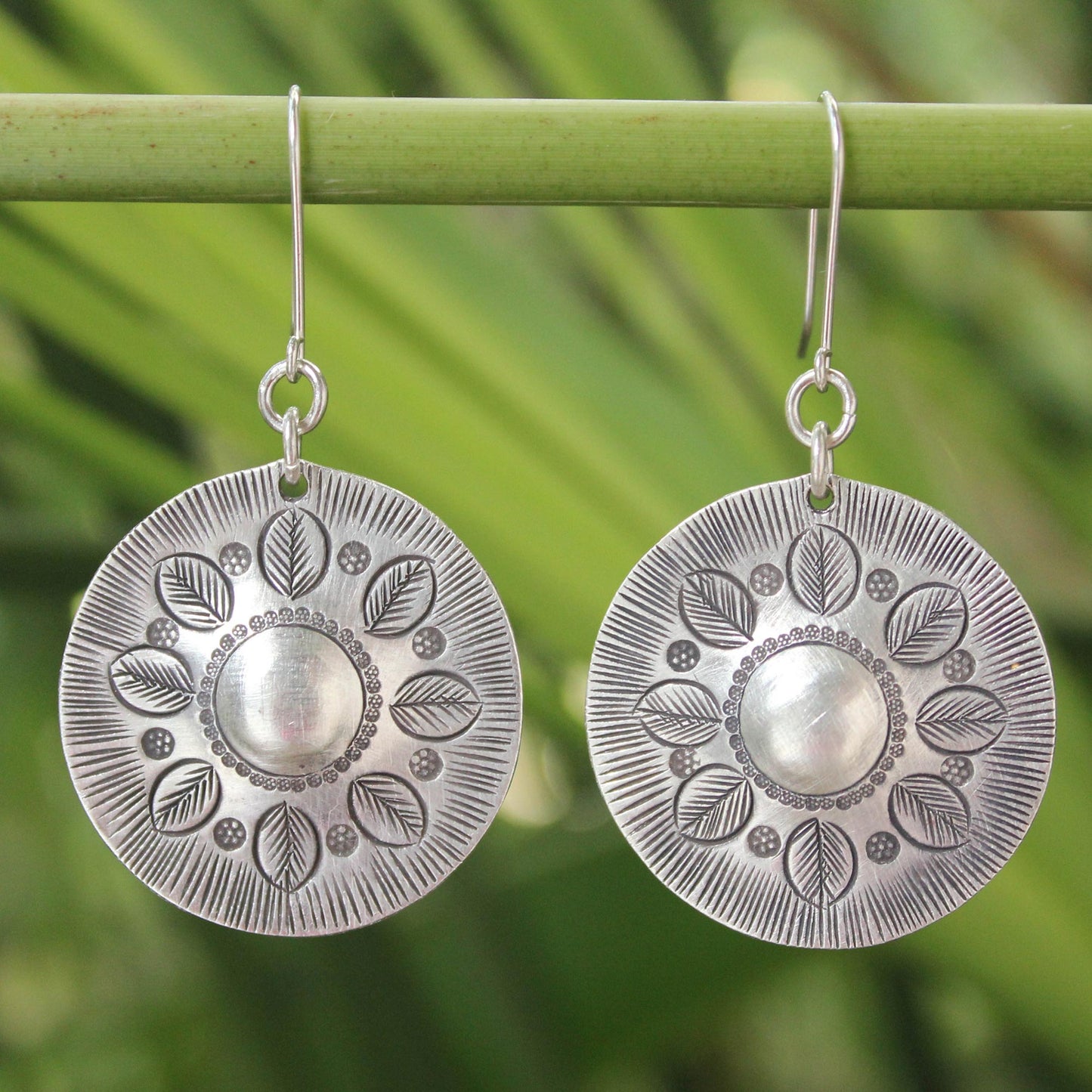 Summer Leaves Sterling Silver Earrings