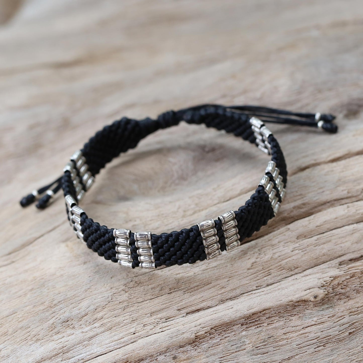 Hill Tribe Harvest Silver accent wristband bracelet