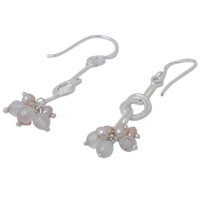 Love Knots Thai Sterling Silver Pearl Earrings