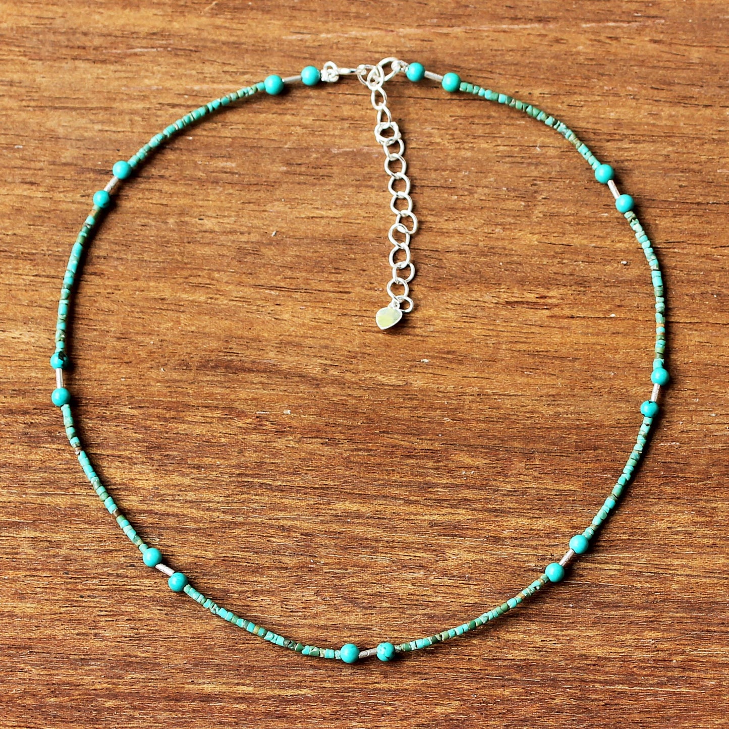 Blue Islands Reconstituted Turquoise Beaded Necklace