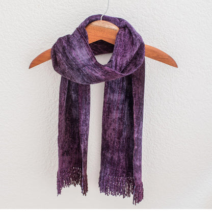 Orchid Dreamer Bamboo Chenille & Cotton Scarf