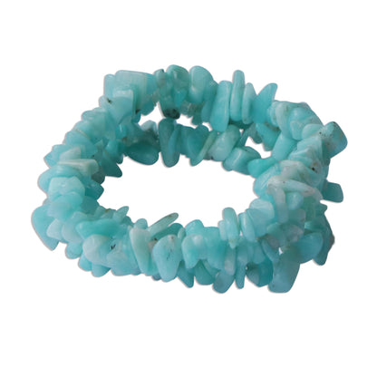 Wonders Handcrafted Beaded Amazonite Bracelets (Set of 3)