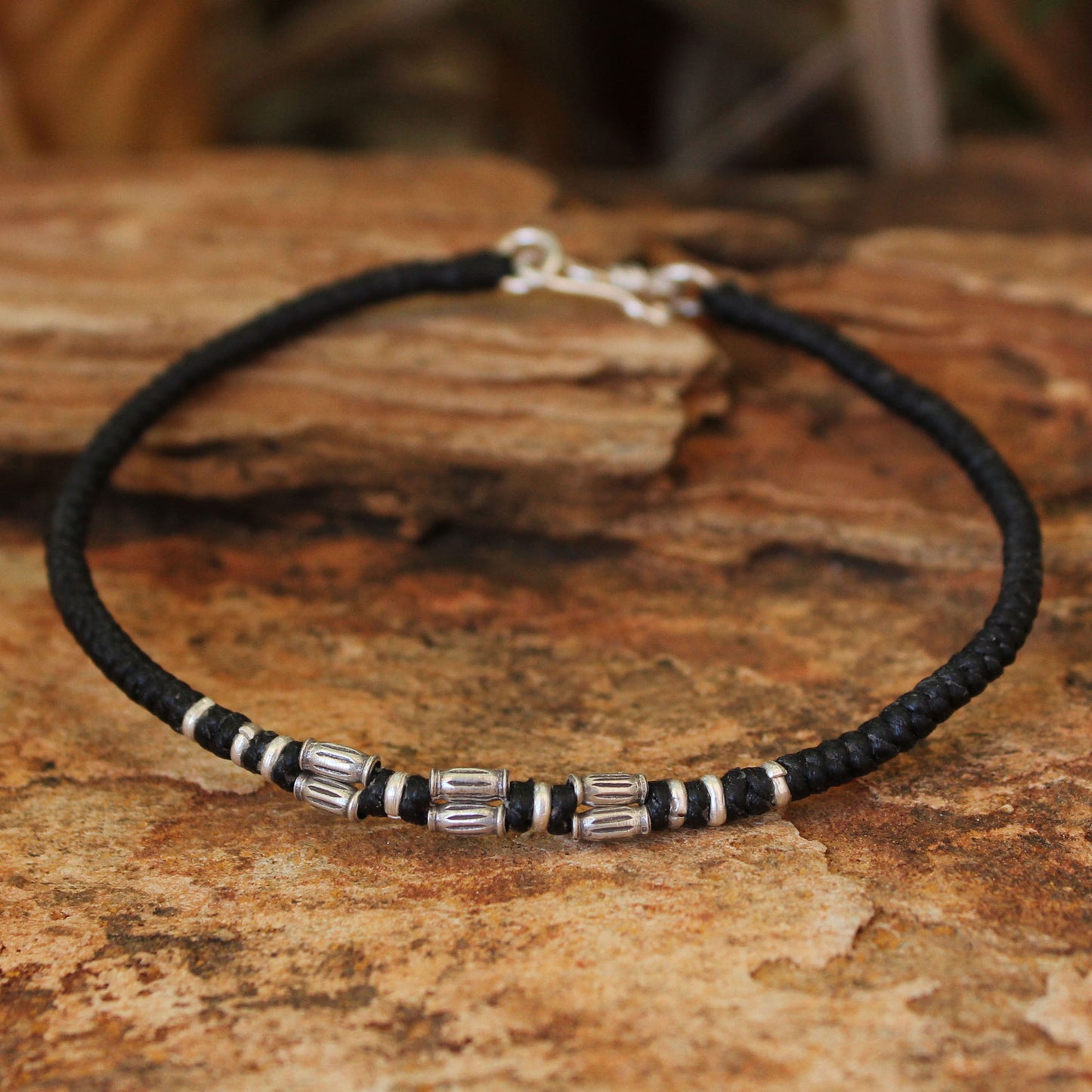 Hill Tribe Smile Hand Crafted Silver Braided Bracelet