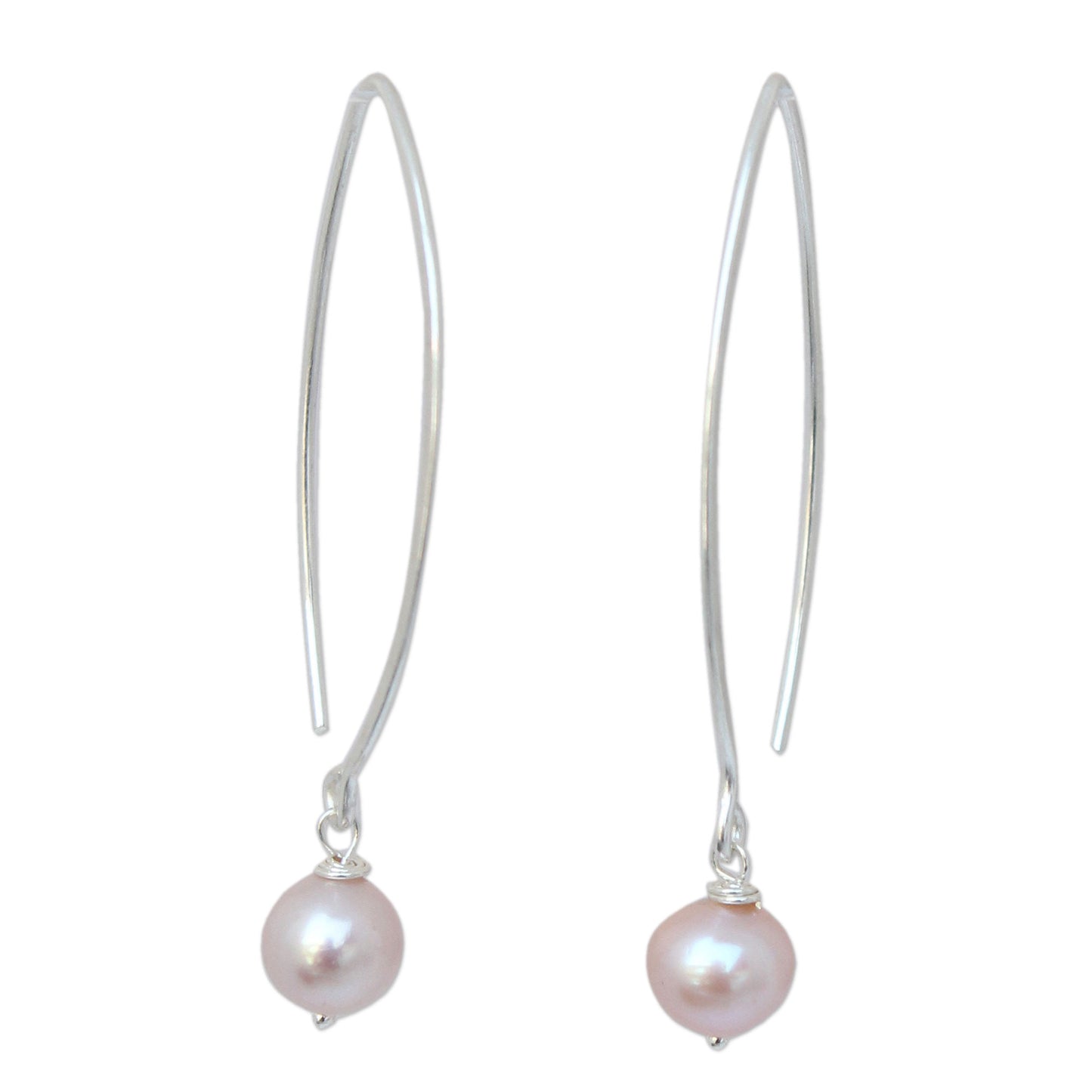 Precious Pink Sterling Silver Earrings