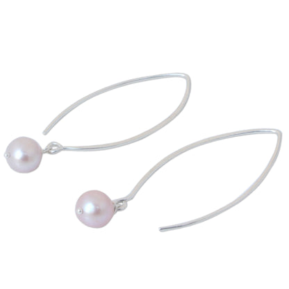 Precious Pink Sterling Silver Earrings